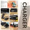5-in-1 Desktop Magnetic Wireless Charger with Clock and Temperature Display for Smartphones / Watches / Earphones(Black)
