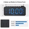 RGB Color Changing LED Digital Alarm Clock with FM Radio Built-in 8 Natural Music(Black)