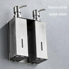 Hotel Stainless Steel Soap Dispenser Home Wall Mounted No Punch Press To Soap Bottle, Style: Square 1 Barrel