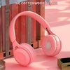 Y08 Hifi Sound Quality Macaron Bluetooth Headset, Supports Calling & TF Card & 3.5mm AUX (Pink)