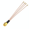 1 In 4 IPX To RPSMAJ RG178 Pigtail WIFI Antenna Extension Cable Jumper(20cm)