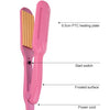 220V Professional Ceramic Corrugated Curling Iron(Rose red)