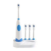 2W Creative Household Waterproof Rotary Electric Toothbrush Set with 4 Replacement Brush Heads & Base, 8500 Revolutions Per Minute(Blue)