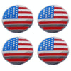 4 PCS USA Flag Metal Car Sticker Wheel Hub Caps Centre Cover Decoration