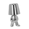 Cute Doll Shape Touch Adjustable Desk Lamp Mini Bedroom Rechargeable Night Light, Spec: 8047(Silver)