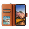 For Samsung Galaxy A25 Nine-card Slots Zipper Wallet Bag Leather Phone Case(Brown)