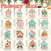 8pcs /Set B PVC Christmas House Pendants Christmas Tree Decorations Scene Arrangement Props