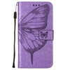 For Alcatel 1L 2021 Embossed Butterfly Leather Phone Case(Purple)
