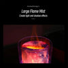 Colorful Light Flame Aromatherapy Humidifier Home Ambient Light Desktop Fragrance Diffuser(Gray)