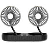 F304 Double-head Hose Built-in Lithium Battery USB Car Fan, Color: Black Silver