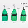 2pcs Faucet Hose Connector Gardening Drip Irrigation Car Wash Rifle Fitting(8/11 Interface)