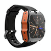 Model X 1.99 inch IP68 Waterproof Android 9.0 4G Dual Cameras Ceramics Smart Watch, Specification:4GB+128GB(Black Orange)
