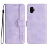 For Samsung Galaxy XCover7 Pro Heart Pattern Skin Feel Leather Phone Case(Purple)