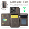 For iPhone 15 Pro Max DG.MING MAGKING-K2 Series MagSafe RFID Card Bag Detachable Phone Case(Coffee)