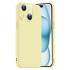 For iPhone 15 Plus Nano Lens Cover Liquid Silicone Phone Case(Yellow)
