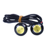 10 PCS 23mm 1.5W DC9-80V Motorcycle Eagle Eye Light Double Lens(White Light)