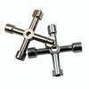 Elevator Water Meter Valve Cross Key Inner Triangle Wrench, Style: D Silver Center Six-side/Square Hole