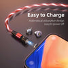 2.4A USB to 8 Pin 540 Degree Bendable Streamer Magnetic Data Cable, Cable Length: 1m(Colour)