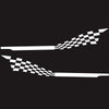 2 PCS/Set D-944 Striped Plaid Pattern Car Modified Decorative Sticker(White)
