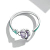 S925 Sterling Silver Carnation Women Open Ring