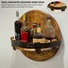 Wall-mounted Wooden Wine Display Stand Storage Rack