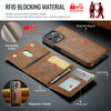 For iPhone 14 Pro Max DG.MING MAGKING-K2 Series MagSafe RFID Card Bag Detachable Phone Case(Brown)