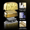 Men Electric Shaver Full Metal Body Reciprocating Shaver(Gold+Knife Net)