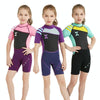 DIVE & SAIL WS-18813 2.5mm Children Warm Diving Suit One-piece Short-sleeved Sunscreen Snorkeling Suit Drifting Cold-proof Swimming Suit, Size: XL(Black Powder Sleeve)