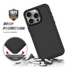 For iPhone 12 Pro Shockproof MagSafe Armor PC Hybrid TPU Phone Case(Black)