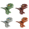 4 PCS Children Fun Doll Bite Finger Dinosaur Small Toys Simulation Tyrannosaurus Toys, Colour: Green-OPP Bag