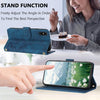 For iPhone XS / X Tulips Embossed Leather Phone Case with Lanyard(Blue)