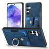 For Samsung Galaxy A35 5G Retro Skin-feel Ring Card Wallet Phone Case(Blue)