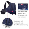 FUXI Pockets Casual Travel Cashier Messenger Chest Bag(Y002 Black)