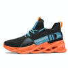 Men Light Breathable Casual Shoes Comfortable Mesh Sneakers Running Shoes, Size: 36(Black Orange)