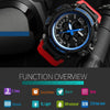SKMEI 1343 Men Outdoor Sports Waterproof Watch Student Digital Watch(Blue Black)