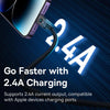 Baseus Unbreakable Series 2.4A USB to 8 Pin Fast Charging Data Cable, Length:1m(Black)