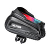 WILD MAN E10S 1L Mountain Bike Phone Touch Screen Hard Shell Tube Bag with Earphone Hole(Black)