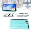 For iPhone 7 / 8 / SE 2022 RC01 Dual-Folded Magnetic Suction RFID Leather Phone Case(Mint Green)