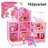 DSJ55 162pcs/set Children Passing Domestic Toy Doll House Princess Castle Set Simulation Disguise House