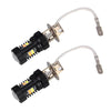 2 PCS Super Bright H3 DC 12V 5W 350LM Auto Car Fog Light with 16 SMD-3030 LED Bulbs Lamp, White + Yellow Light