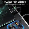WEKOME WP-C52 Pop Digital Series MP3 Wireless Fast Charging Car Charger(Black)