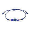 5 PCS Devil Eye Adjustable Crystal Beaded Bracelet(Blue)