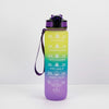 1000ml Gradient Space Cup Sports Bottle Bounce Lid Straw Cup(Yellow Purple Gradient)