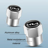 3sets/12pcs For KIA KN Car Tire Valve Core Decorative Metal Cap(Silver)