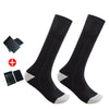 Y201 Winter Warm Tube Heated Cotton Socks Outdoor Heated Ski Socks, Style:with Battery Box(Black Grey)