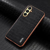 For Samsung Galaxy A26 5G AZNS Electroplated Frame Crocodile Texture Full Coverage Phone Case(Black)