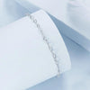S925 Sterling Silver Platinum-plated Heart Buckle Anklet(BST007)