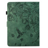 For Amazon Kindle Paperwhite 12th Gen 2024 Flowers and Bird Embossed Smart Leather Tablet Case(Green)