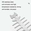 Outdoor Fish Bone Barbecue Steak 304 Stainless Steel Barbecue Stick(Cat Face Style)