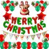 12 Inch Sequin Mall Decoration Balloon Christmas Set(Red And Green Letters)